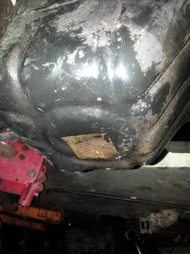 Fixing oil pan dent, oil strainer Q (pic are kind of big) Mitsubishi